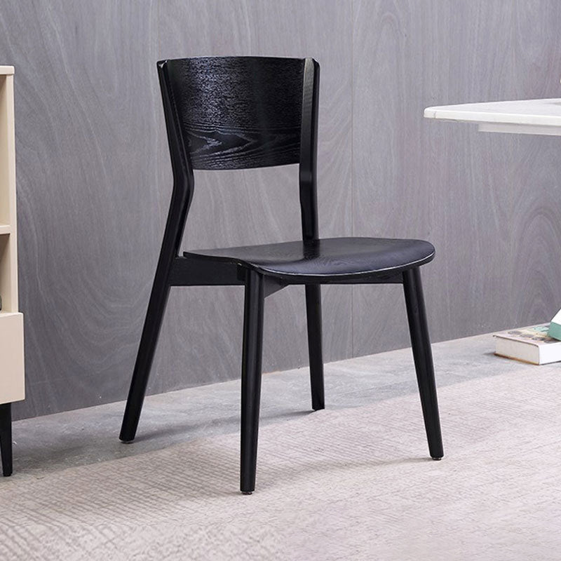 Silla lateral moderna de madera sólida silla de comedor de espalda abierta para el hogar