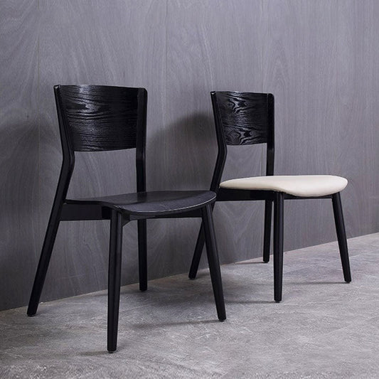 モダンなサイドチェアソリッドウッドオープンバックダイニングチェアホーム用