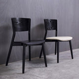 Silla lateral moderna de madera sólida silla de comedor de espalda abierta para el hogar