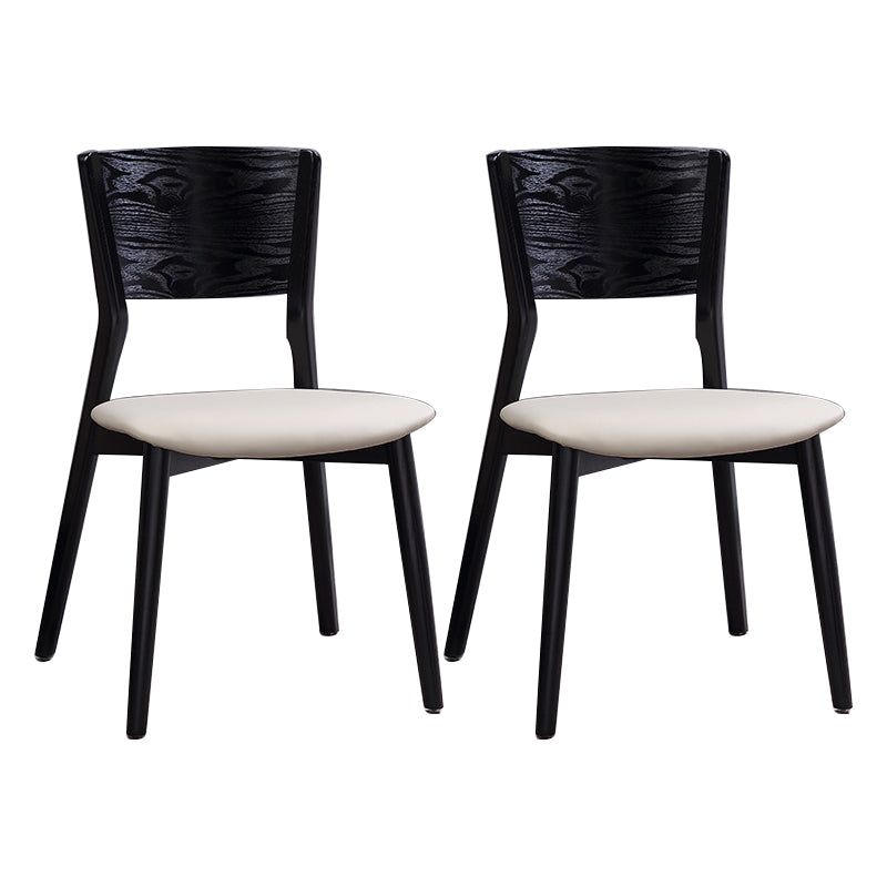 Silla lateral moderna de madera sólida silla de comedor de espalda abierta para el hogar