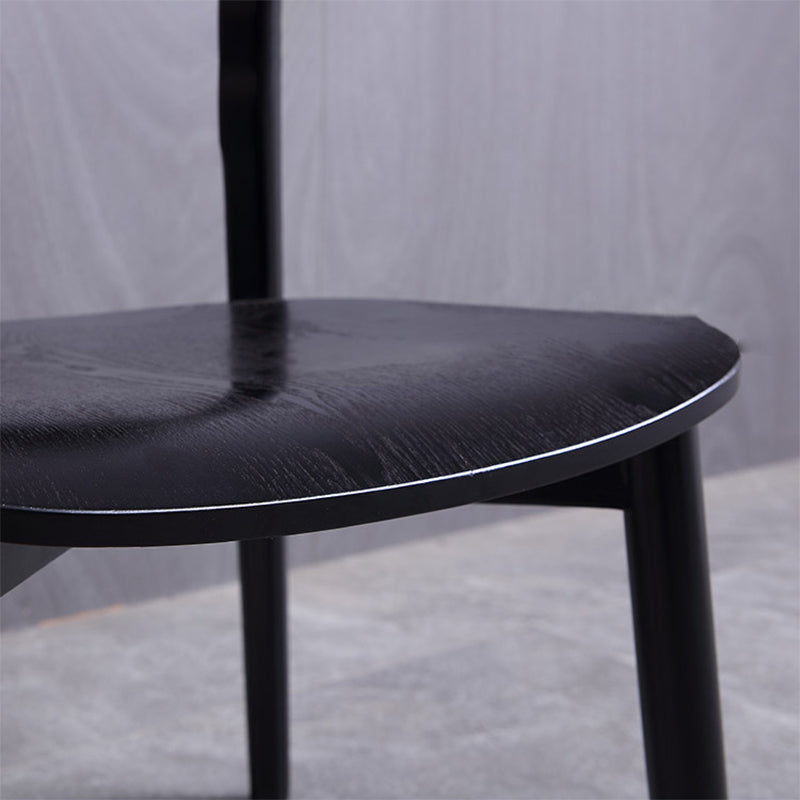 Silla lateral moderna de madera sólida silla de comedor de espalda abierta para el hogar