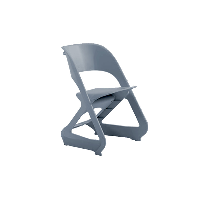 Contemporary Plastic Dining Armless Chair Kitchen Open Back Chair for Home