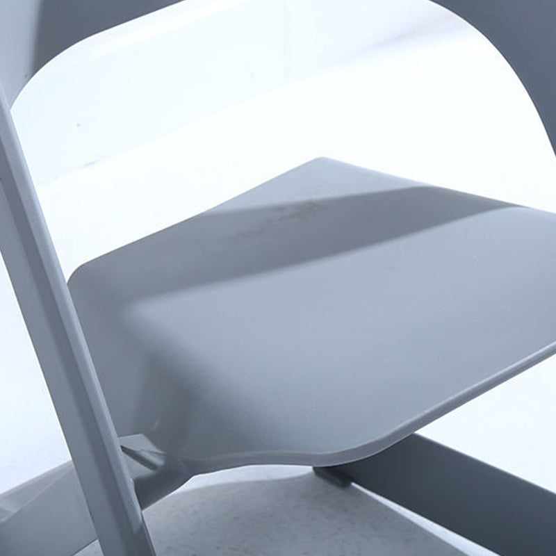 Contemporary Plastic Dining Armless Chair Kitchen Open Back Chair for Home