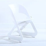 Contemporary Plastic Dining Armless Chair Kitchen Open Back Chair for Home