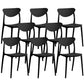 Contemporary Kitchen Dining Chair Plastic Open Back Side Chair