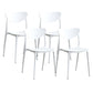 Contemporary Kitchen Dining Chair Plastic Open Back Side Chair