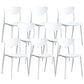 Contemporary Kitchen Dining Chair Plastic Open Back Side Chair