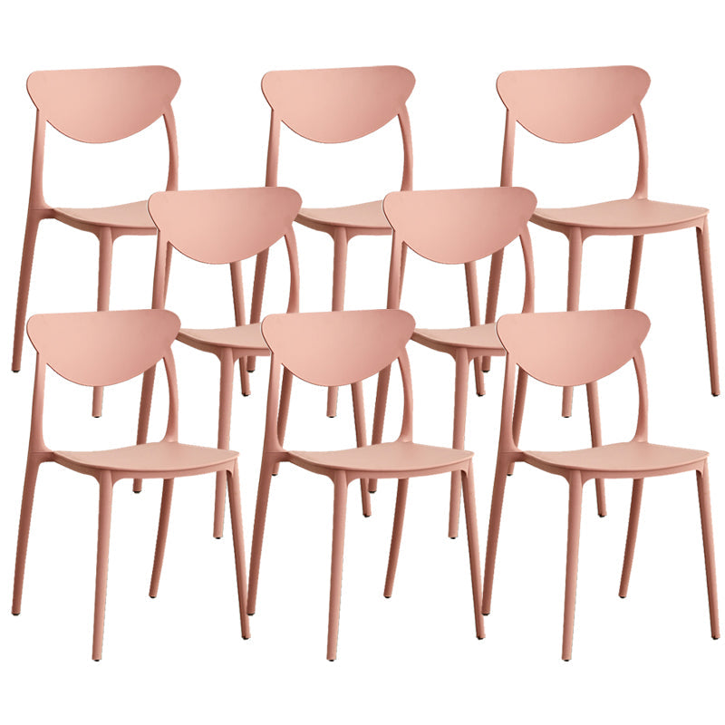Contemporary Kitchen Dining Chair Plastic Open Back Side Chair