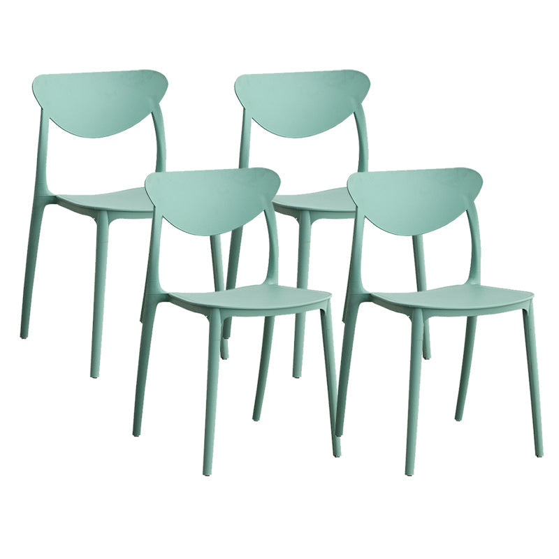Contemporary Kitchen Dining Chair Plastic Open Back Side Chair