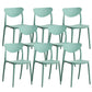 Contemporary Kitchen Dining Chair Plastic Open Back Side Chair