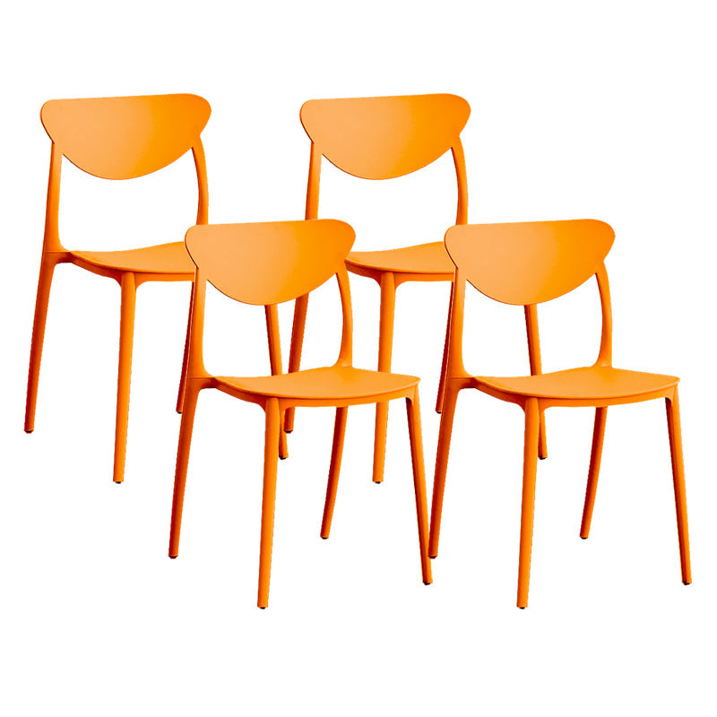 Contemporary Kitchen Dining Chair Plastic Open Back Side Chair