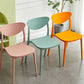 Contemporary Kitchen Dining Chair Plastic Open Back Side Chair