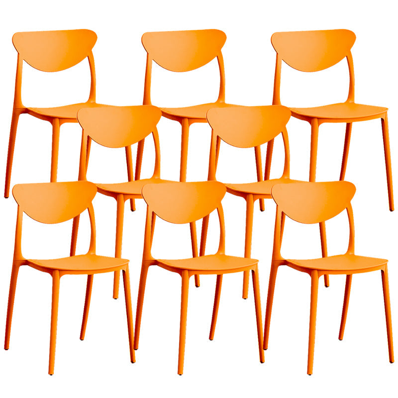 Contemporary Kitchen Dining Chair Plastic Open Back Side Chair