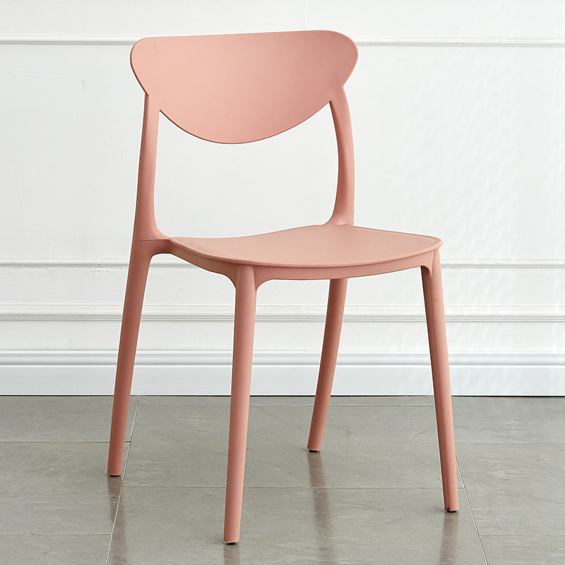 Contemporary Kitchen Dining Chair Plastic Open Back Side Chair