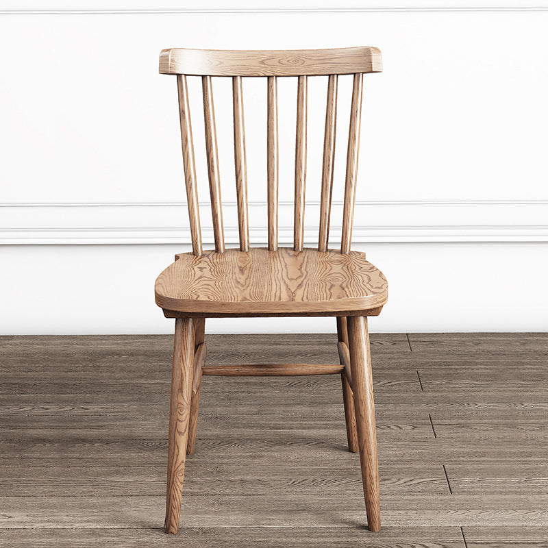 Sedia laterale in legno massiccio sedia da pranzo moderna a stecca per casa