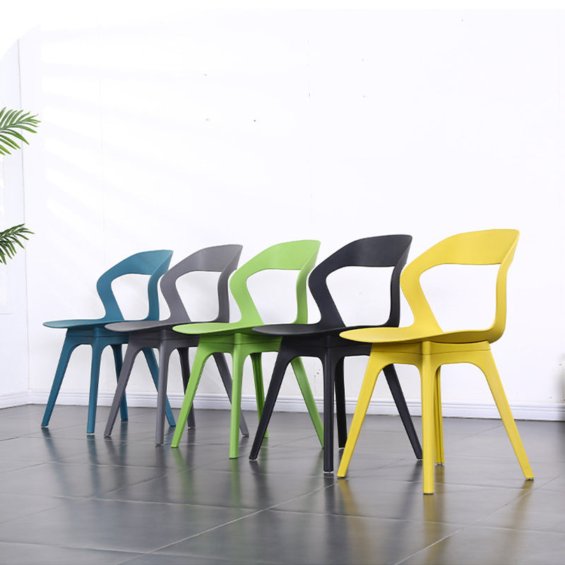 Contemporary Kitchen Dining Chair Vinyl Open Back Side Chair Clearhalo 'Dining Chairs' 'Dining Tables & Seating' 'dining_chair' 'furn' 'furn_dining_chair' 'Furniture' 'Kitchen & Dining Furniture' 6452726