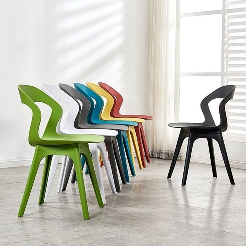 Contemporary Kitchen Dining Chair Vinyl Open Back Side Chair Clearhalo 'Dining Chairs' 'Dining Tables & Seating' 'dining_chair' 'furn' 'furn_dining_chair' 'Furniture' 'Kitchen & Dining Furniture' 6452728