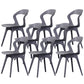 Contemporary Kitchen Dining Chair Vinyl Open Back Side Chair Grey 8 Piece Set Clearhalo 'Dining Chairs' 'Dining Tables & Seating' 'dining_chair' 'furn' 'furn_dining_chair' 'Furniture' 'Kitchen & Dining Furniture' 6452732
