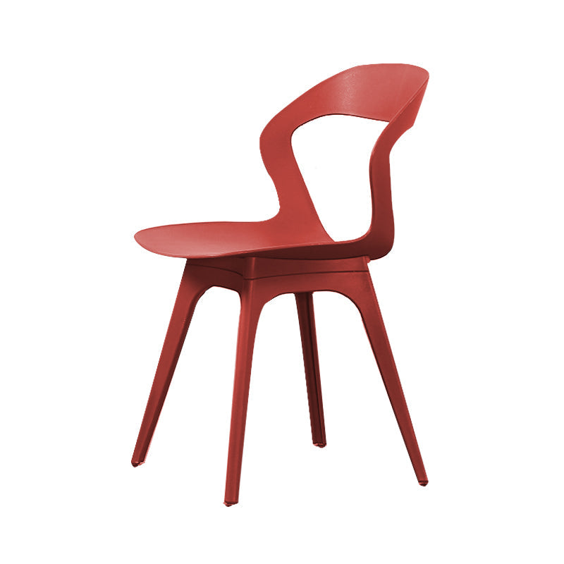Contemporary Kitchen Dining Chair Vinyl Open Back Side Chair Clearhalo 'Dining Chairs' 'Dining Tables & Seating' 'dining_chair' 'furn' 'furn_dining_chair' 'Furniture' 'Kitchen & Dining Furniture' 6452734