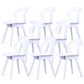 Contemporary Kitchen Dining Chair Vinyl Open Back Side Chair White 8 Piece Set Clearhalo 'Dining Chairs' 'Dining Tables & Seating' 'dining_chair' 'furn' 'furn_dining_chair' 'Furniture' 'Kitchen & Dining Furniture' 6452737