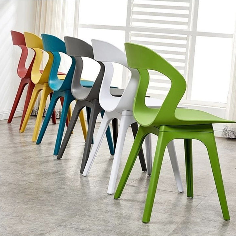 Contemporary Kitchen Dining Chair Vinyl Open Back Side Chair Clearhalo 'Dining Chairs' 'Dining Tables & Seating' 'dining_chair' 'furn' 'furn_dining_chair' 'Furniture' 'Kitchen & Dining Furniture' 6452747