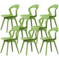Contemporary Kitchen Dining Chair Vinyl Open Back Side Chair Green 8 Piece Set Clearhalo 'Dining Chairs' 'Dining Tables & Seating' 'dining_chair' 'furn' 'furn_dining_chair' 'Furniture' 'Kitchen & Dining Furniture' 6452748