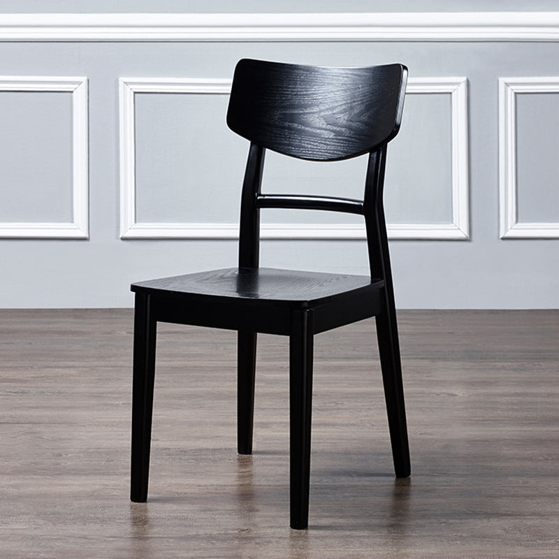 Black Modern Side Chair Solid Wood Dining Chair for Living Room Clearhalo 'Dining Chairs' 'Dining Tables & Seating' 'dining_chair' 'furn' 'furn_dining_chair' 'Furniture' 'Kitchen & Dining Furniture' 6452756