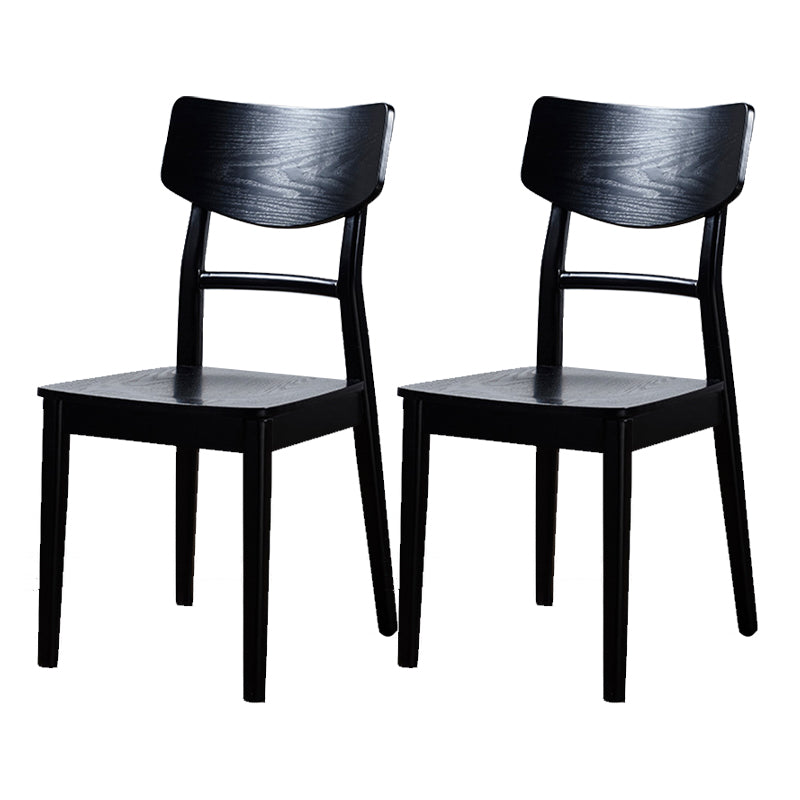 Black Modern Side Chair Solid Wood Dining Chair for Living Room 2 Piece Set Clearhalo 'Dining Chairs' 'Dining Tables & Seating' 'dining_chair' 'furn' 'furn_dining_chair' 'Furniture' 'Kitchen & Dining Furniture' 6452757