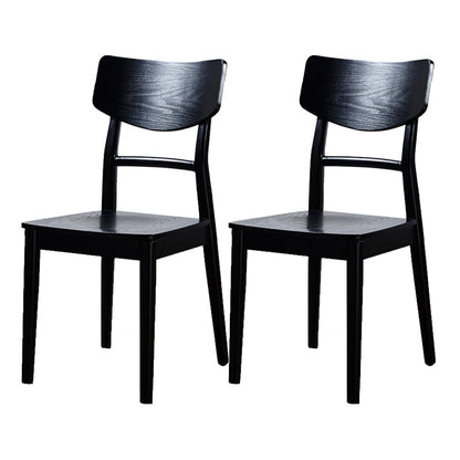 Black Modern Side Chair Solid Wood Dining Chair for Living Room 2 Piece Set Clearhalo 'Dining Chairs' 'Dining Tables & Seating' 'dining_chair' 'furn' 'furn_dining_chair' 'Furniture' 'Kitchen & Dining Furniture' 6452757