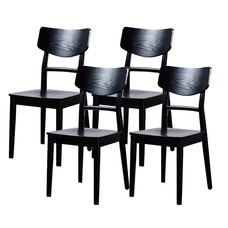 Black Modern Side Chair Solid Wood Dining Chair for Living Room 4 Piece Set Clearhalo 'Dining Chairs' 'Dining Tables & Seating' 'dining_chair' 'furn' 'furn_dining_chair' 'Furniture' 'Kitchen & Dining Furniture' 6452758