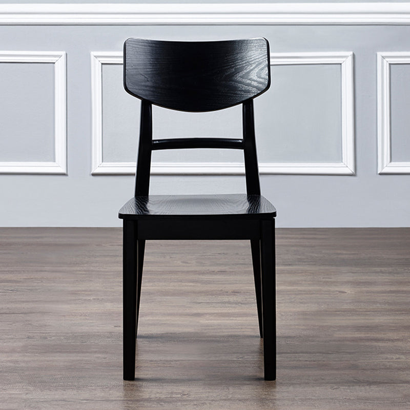 Black Modern Side Chair Solid Wood Dining Chair for Living Room Clearhalo 'Dining Chairs' 'Dining Tables & Seating' 'dining_chair' 'furn' 'furn_dining_chair' 'Furniture' 'Kitchen & Dining Furniture' 6452759