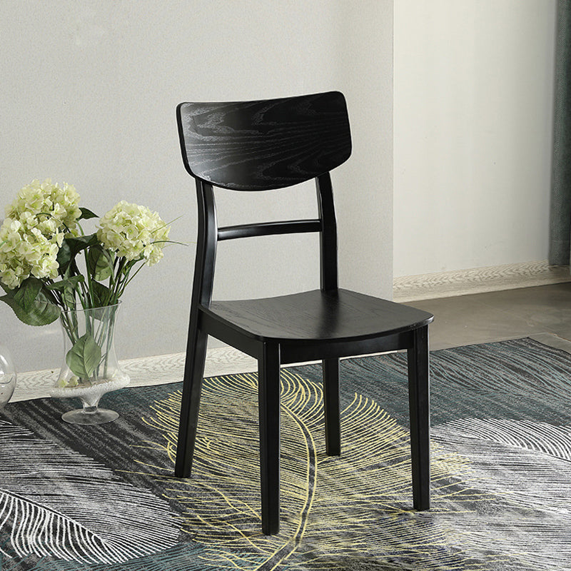 Black Modern Side Chair Solid Wood Dining Chair for Living Room Clearhalo 'Dining Chairs' 'Dining Tables & Seating' 'dining_chair' 'furn' 'furn_dining_chair' 'Furniture' 'Kitchen & Dining Furniture' 6452763