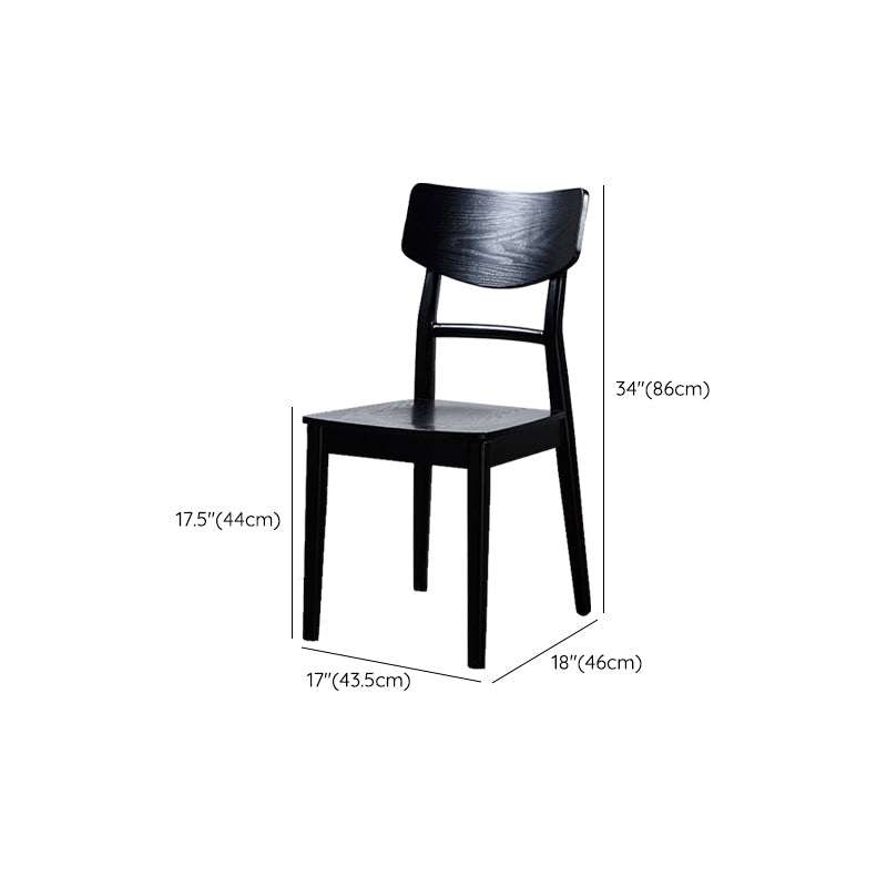 Black Modern Side Chair Solid Wood Dining Chair for Living Room Clearhalo 'Dining Chairs' 'Dining Tables & Seating' 'dining_chair' 'furn' 'furn_dining_chair' 'Furniture' 'Kitchen & Dining Furniture' 6452772