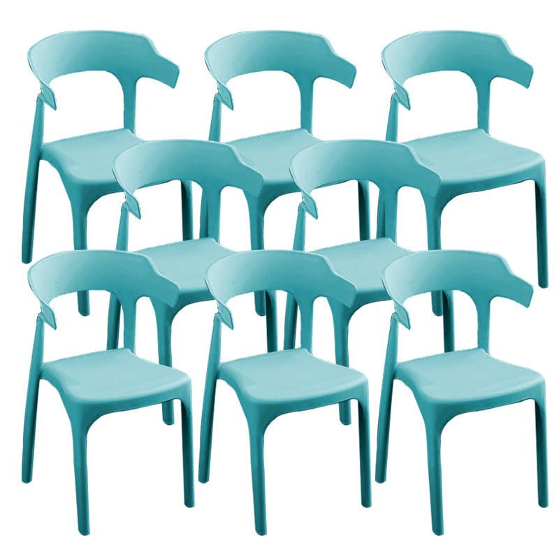 Sala da pranzo sedie senza braccio sedia in stile contemporaneo in plastica per casa