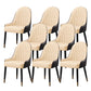 Glam Parsons Side Chair PU Leather Indoor Dining Chair for Living Room Off-White 8 Piece Set Clearhalo 'Dining Chairs' 'Dining Tables & Seating' 'dining_chair' 'furn' 'furn_dining_chair' 'Furniture' 'Kitchen & Dining Furniture' 6452817