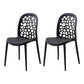 Contemporary Kitchen Dining Side Chair Plastic Armless Chair Black 2 Piece Set Clearhalo 'Dining Chairs' 'Dining Tables & Seating' 'dining_chair' 'furn' 'furn_dining_chair' 'Furniture' 'Kitchen & Dining Furniture' 6452831