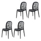 Contemporary Kitchen Dining Side Chair Plastic Armless Chair Black 4 Piece Set Clearhalo 'Dining Chairs' 'Dining Tables & Seating' 'dining_chair' 'furn' 'furn_dining_chair' 'Furniture' 'Kitchen & Dining Furniture' 6452832