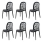 Contemporary Kitchen Dining Side Chair Plastic Armless Chair Black 6 Piece Set Clearhalo 'Dining Chairs' 'Dining Tables & Seating' 'dining_chair' 'furn' 'furn_dining_chair' 'Furniture' 'Kitchen & Dining Furniture' 6452835