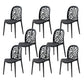 Contemporary Kitchen Dining Side Chair Plastic Armless Chair Black 8 Piece Set Clearhalo 'Dining Chairs' 'Dining Tables & Seating' 'dining_chair' 'furn' 'furn_dining_chair' 'Furniture' 'Kitchen & Dining Furniture' 6452837