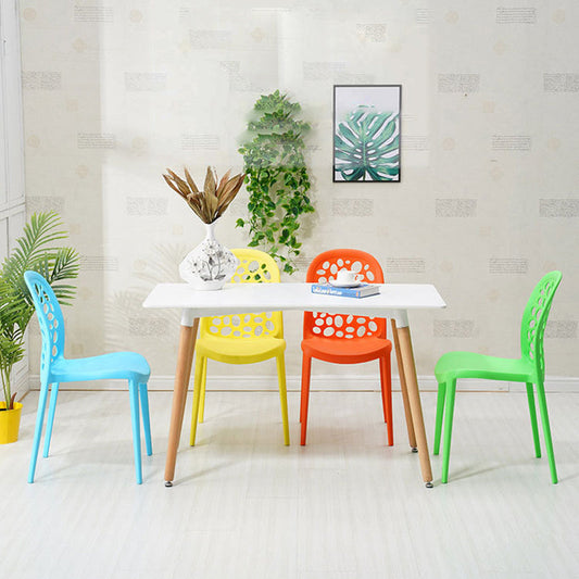 Contemporary Kitchen Dining Side Chair Plastic Armless Chair Clearhalo 'Dining Chairs' 'Dining Tables & Seating' 'dining_chair' 'furn' 'furn_dining_chair' 'Furniture' 'Kitchen & Dining Furniture' 6452845
