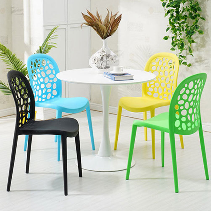 Contemporary Kitchen Dining Side Chair Plastic Armless Chair Clearhalo 'Dining Chairs' 'Dining Tables & Seating' 'dining_chair' 'furn' 'furn_dining_chair' 'Furniture' 'Kitchen & Dining Furniture' 6452848