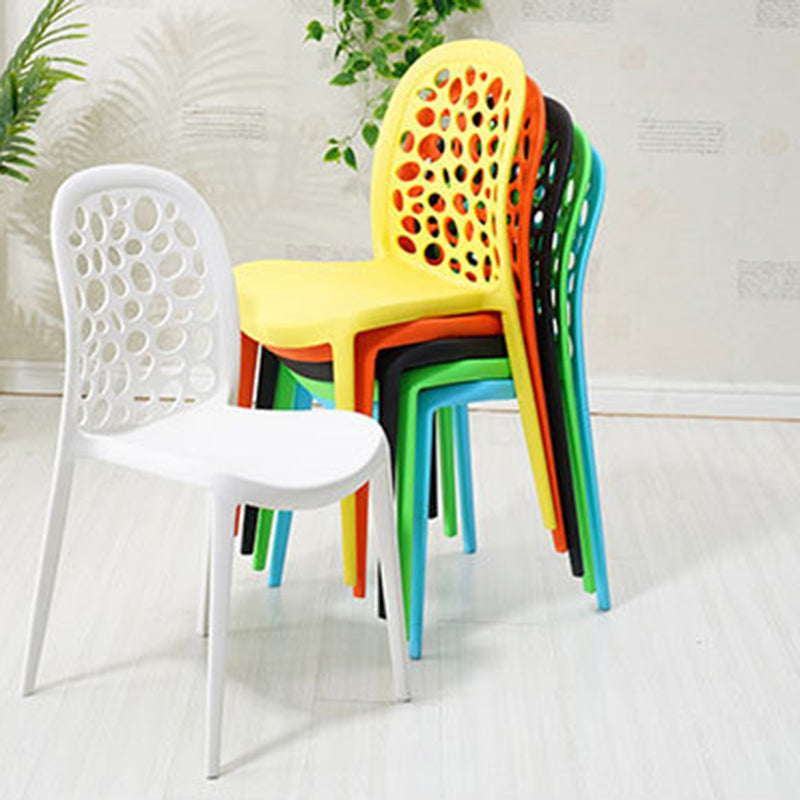 Contemporary Kitchen Dining Side Chair Plastic Armless Chair Clearhalo 'Dining Chairs' 'Dining Tables & Seating' 'dining_chair' 'furn' 'furn_dining_chair' 'Furniture' 'Kitchen & Dining Furniture' 6452850