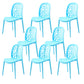 Contemporary Kitchen Dining Side Chair Plastic Armless Chair Blue 8 Piece Set Clearhalo 'Dining Chairs' 'Dining Tables & Seating' 'dining_chair' 'furn' 'furn_dining_chair' 'Furniture' 'Kitchen & Dining Furniture' 6452858