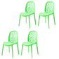 Contemporary Kitchen Dining Side Chair Plastic Armless Chair Green 4 Piece Set Clearhalo 'Dining Chairs' 'Dining Tables & Seating' 'dining_chair' 'furn' 'furn_dining_chair' 'Furniture' 'Kitchen & Dining Furniture' 6452860