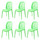 Contemporary Kitchen Dining Side Chair Plastic Armless Chair Green 6 Piece Set Clearhalo 'Dining Chairs' 'Dining Tables & Seating' 'dining_chair' 'furn' 'furn_dining_chair' 'Furniture' 'Kitchen & Dining Furniture' 6452861