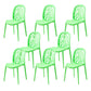 Contemporary Kitchen Dining Side Chair Plastic Armless Chair Green 8 Piece Set Clearhalo 'Dining Chairs' 'Dining Tables & Seating' 'dining_chair' 'furn' 'furn_dining_chair' 'Furniture' 'Kitchen & Dining Furniture' 6452862