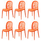 Contemporary Kitchen Dining Side Chair Plastic Armless Chair Orange 6 Piece Set Clearhalo 'Dining Chairs' 'Dining Tables & Seating' 'dining_chair' 'furn' 'furn_dining_chair' 'Furniture' 'Kitchen & Dining Furniture' 6452865