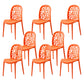 Contemporary Kitchen Dining Side Chair Plastic Armless Chair Orange 8 Piece Set Clearhalo 'Dining Chairs' 'Dining Tables & Seating' 'dining_chair' 'furn' 'furn_dining_chair' 'Furniture' 'Kitchen & Dining Furniture' 6452866
