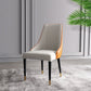 Glam Style Parsons Side Chair Leather Indoor Dining Chair with Wooden Base Clearhalo 'Dining Chairs' 'Dining Tables & Seating' 'dining_chair' 'furn' 'furn_dining_chair' 'Furniture' 'Kitchen & Dining Furniture' 6452887