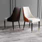 Glam Style Parsons Side Chair Leather Indoor Dining Chair with Wooden Base Clearhalo 'Dining Chairs' 'Dining Tables & Seating' 'dining_chair' 'furn' 'furn_dining_chair' 'Furniture' 'Kitchen & Dining Furniture' 6452889